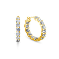 2.6ct Hoop Diamond Earrings