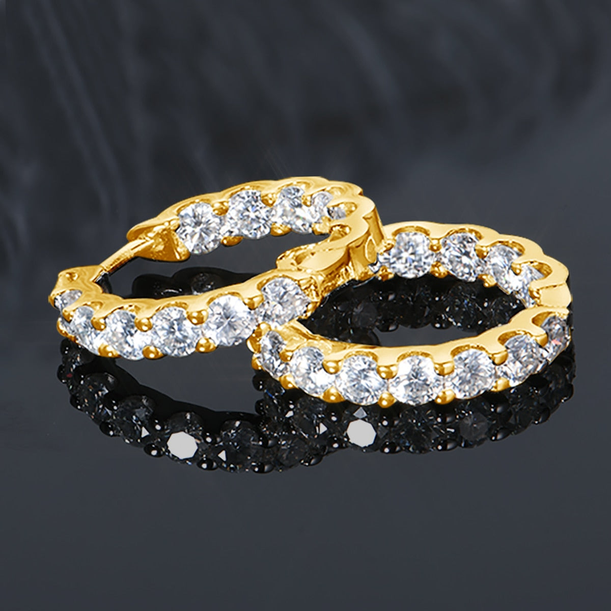 2.6ct Hoop Diamond Earrings