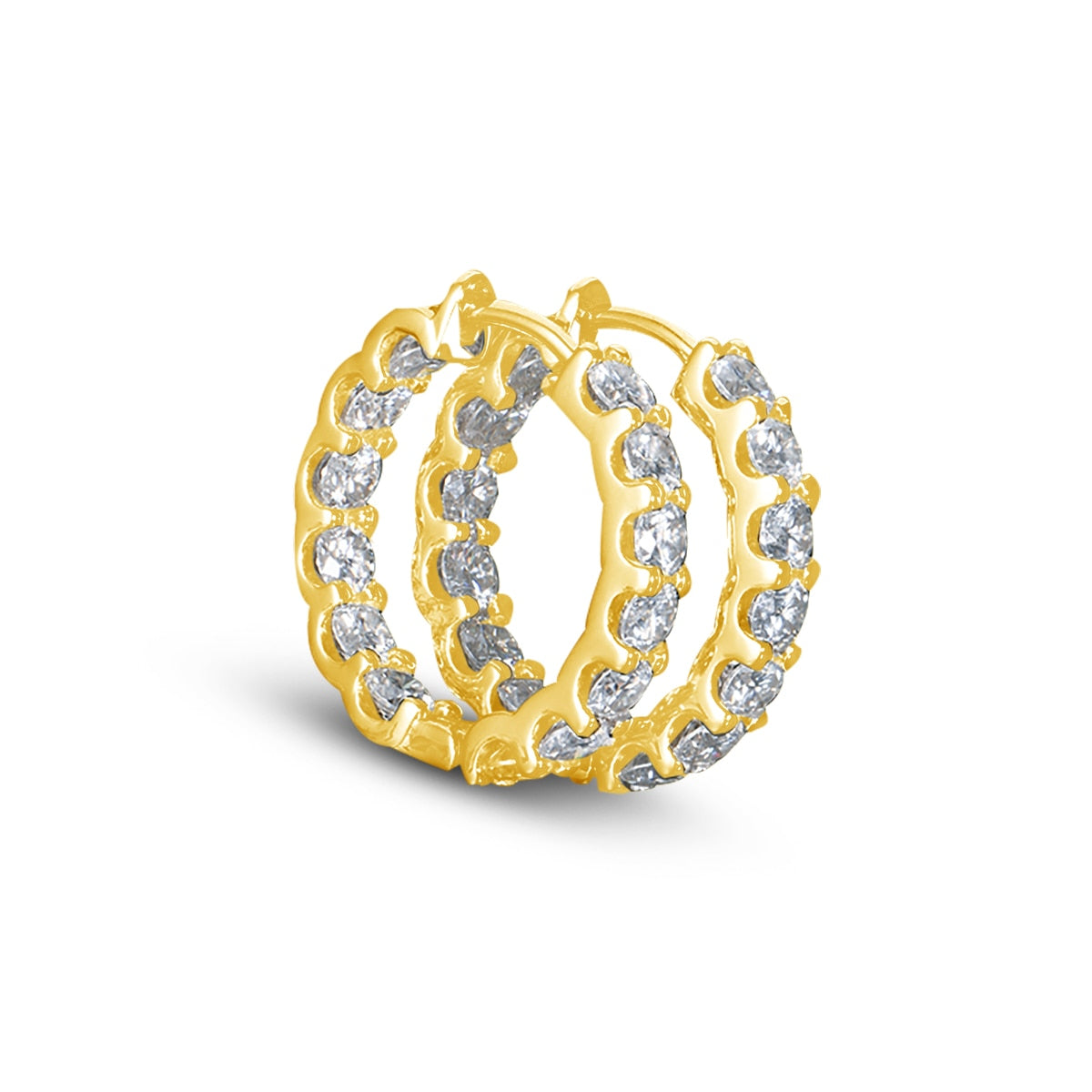 2.6ct Hoop Diamond Earrings